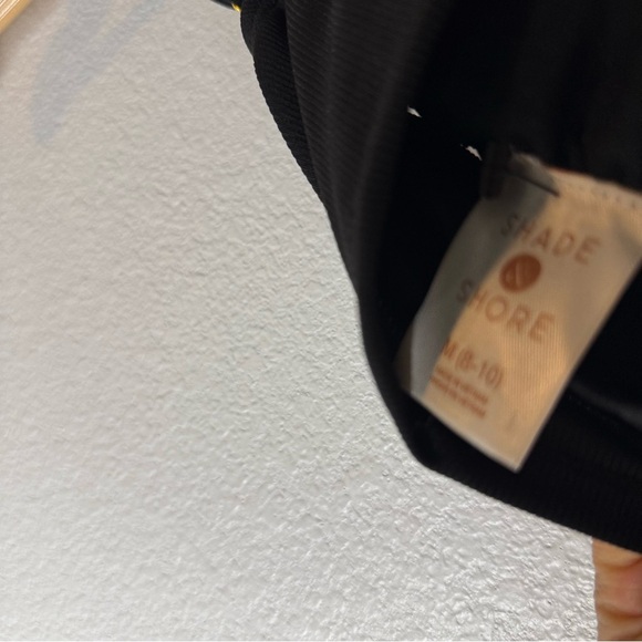 Shade & Shore Black Ribbed Swim Top - Picture 6 of 6